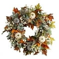 thumbnail image 3 of Thanksgiving Artificial Fall Maple Leaf And Pumpkin Wreath For Front Door Decor, 3 of 3