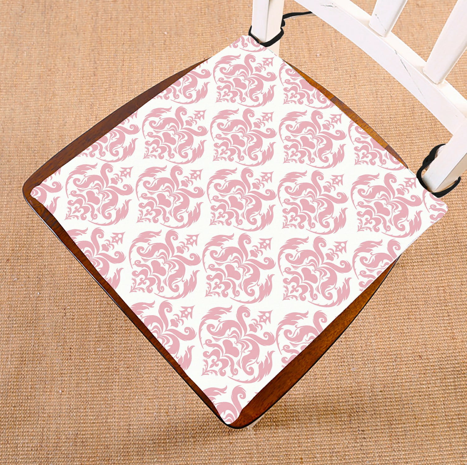 ECZJNT pink damask seat pad chair pads seat cushion 16x16 Inch