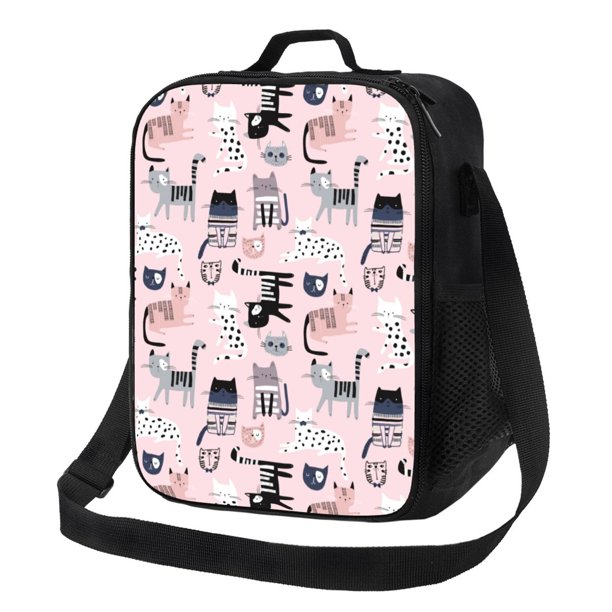 Fotbe Cat Lonchera Bolsa de Almuerzo para Hombres y Mujeres, Lonchera de Gran Capacidad, Bolsa de Almuerzo Reutilizable, Bolsa Térmica Aislante