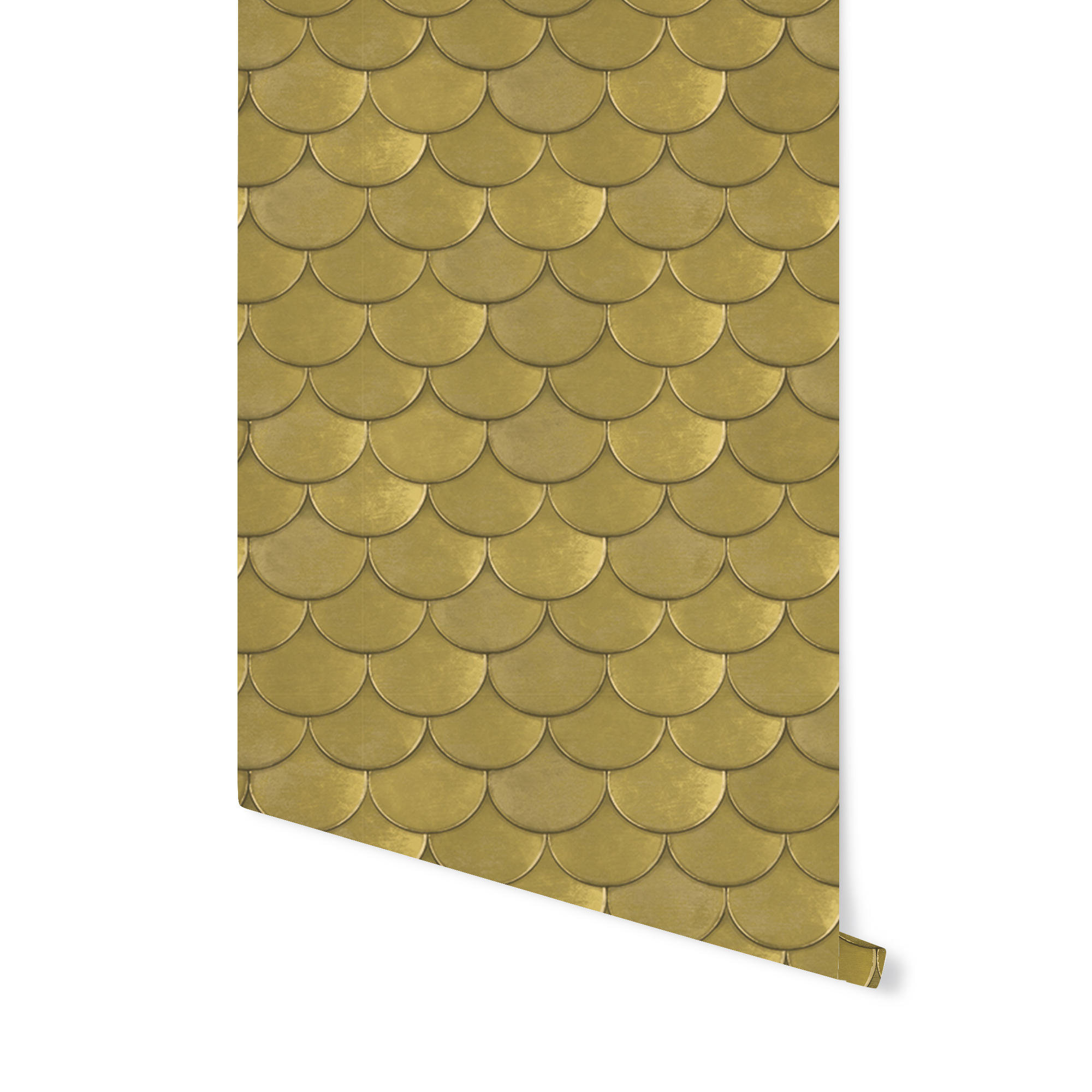 Tempaper x Genevieve Gorder Brass Belly Metallic Gold Peel and Stick Wallpaper, 20.5" x 9'