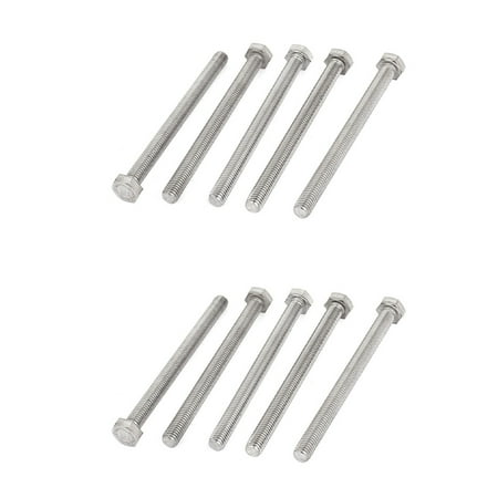 

M8 X 100mm A2 Stainless Steel Fully Threaded HeX Head Screw Bolt 10 Pcs