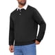 thumbnail image 4 of SUDADERA POLO DE MANGA LARGA CON COLLAR EN CONTRASTE PARA HOMBRE XL NEGRO, 4 of 6