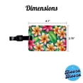 thumbnail image 3 of Tropical Plumeria Floral Pattern Faux Leather Travel Luggage Tag, 3 of 7
