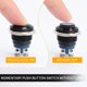 thumbnail image 4 of STARELO 5 uds 16mm interruptor de botón momentáneo carcasa negra IP65 interruptor de botón impermeable aleación de aluminio 1 normalmente abierto sin LED., 4 of 5