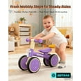 thumbnail image 5 of Gotrax BA1 4 Wheels Ride-On Toy for Toddlers Ages 1-2, 7" Silent Wheels Baby Balance Bike, Indoor and Outdoor Use, Purple, 5 of 9