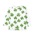 thumbnail image 3 of Wo-Fusoul T-Shirt à Enfiler pour Enfants, Taille Moyenne à Grande, Imprimé Décontracté St. Patrick, Haut à Col Rond à Huit Manches, Coloré 110, 3 of 5
