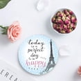 thumbnail image 4 of FMSHPON Paris Eiffel Tower Decor Today is a Perfect Day To Be Happy Set of 6 Round Coaster for Drinks, Absorbent Ceramic Stone Coasters Cup Mat with Cork Base for Coffee Table Bar Decor, 4 of 6