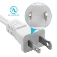 thumbnail image 3 of Cable de alimentación Yeatel, 1,5 m, 2 clavijas, 10 A, 125 V, paquete de 2, blanco, 3 of 7
