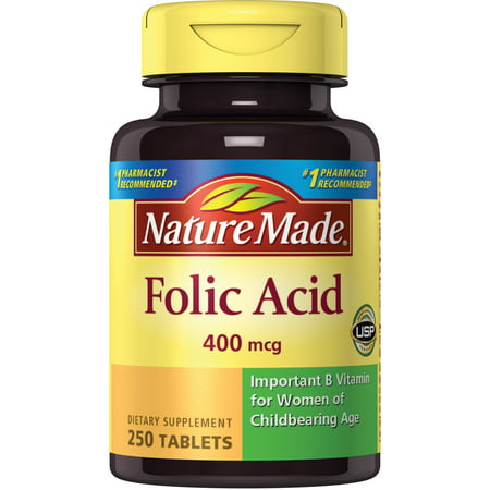 Nature Made Folic Acid Tablets, 400 mcg, 250 Ct (Best Folic Acid Brand Philippines)