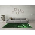 thumbnail image 3 of Ahgly Company Indoor Square Abstract Emerald Green Modern Area Rugs, 6' Square, 3 of 4
