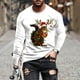 thumbnail image 1 of Blusas y camisas de manga larga con cuello redondo para hombre Blusa de manga larga con cuello redondo y estampado navideño para hombre Blusa de poliéster para hombre, 1 of 3