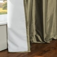 thumbnail image 5 of TWOPAGES 100% Dupioni Silk 26 W X 84 L Inch Black Grommet Curtain Light Filtering Drape for Kitchen, 1 Panel, Bronze, 5 of 6