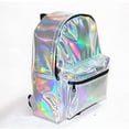 thumbnail image 1 of Mochila escolar Sincero PU con láser brillante plateado holográfica unisex, 1 of 6