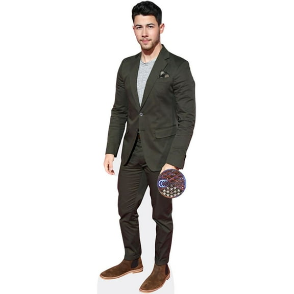 Nick Jonas (Green Suit) Mini Cardboard Cutout Standee
