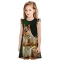 thumbnail image 1 of Balery Squirrels Eating Peanuts On The Tree Camisón de princesa para niñas, pijama de algodón con mangas abullonadas, suave y bonito.-X-Large, 1 of 6