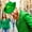 B, variant on Lucky Shamrock Cowboy Hat - Green Felt Western Hat with Four-Leaf Clover Accent for St. Patrick's Day Parades, Festivals & Costume Parties