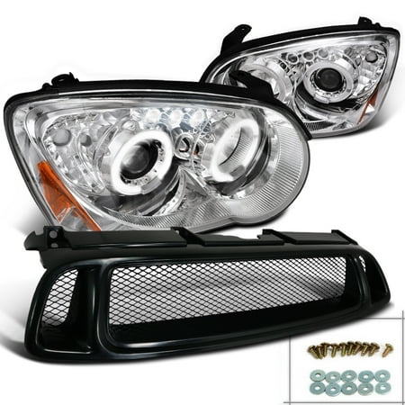 - Spec-D Tuning 2004-2005 Subaru Impreza Wrx Halo Led Projector Headlights + Mesh Hood Grille 04 05