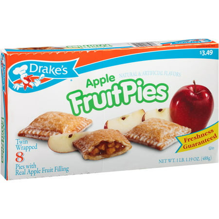 Mckee Foods Drakes  Fruit Pies, 8 ea