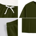 thumbnail image 6 of BRANROY Men's 2 Piece Short Set - Casual Tracksuit for Men, Summer Outfits Two Piece Set with T-Shirt and Shorts,Army Green,L, 6 of 6
