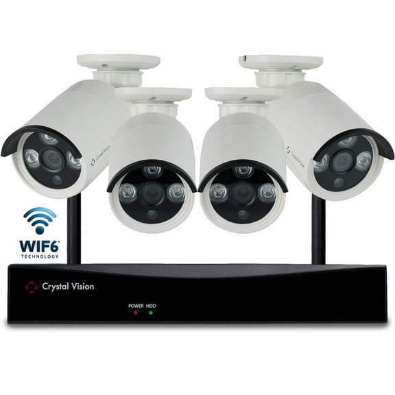10-Channel WiFi6 NVR with 1TB HDD & 4x 3MP AI-Powered Bullet Cameras | Advanced Home Surveillance System