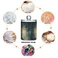 thumbnail image 6 of Yayeee 4 Pack Qtip Holder Bathroom Cotton Swab Canister with Lid Clear Dispenser Set, Retro Forest, 6 of 6