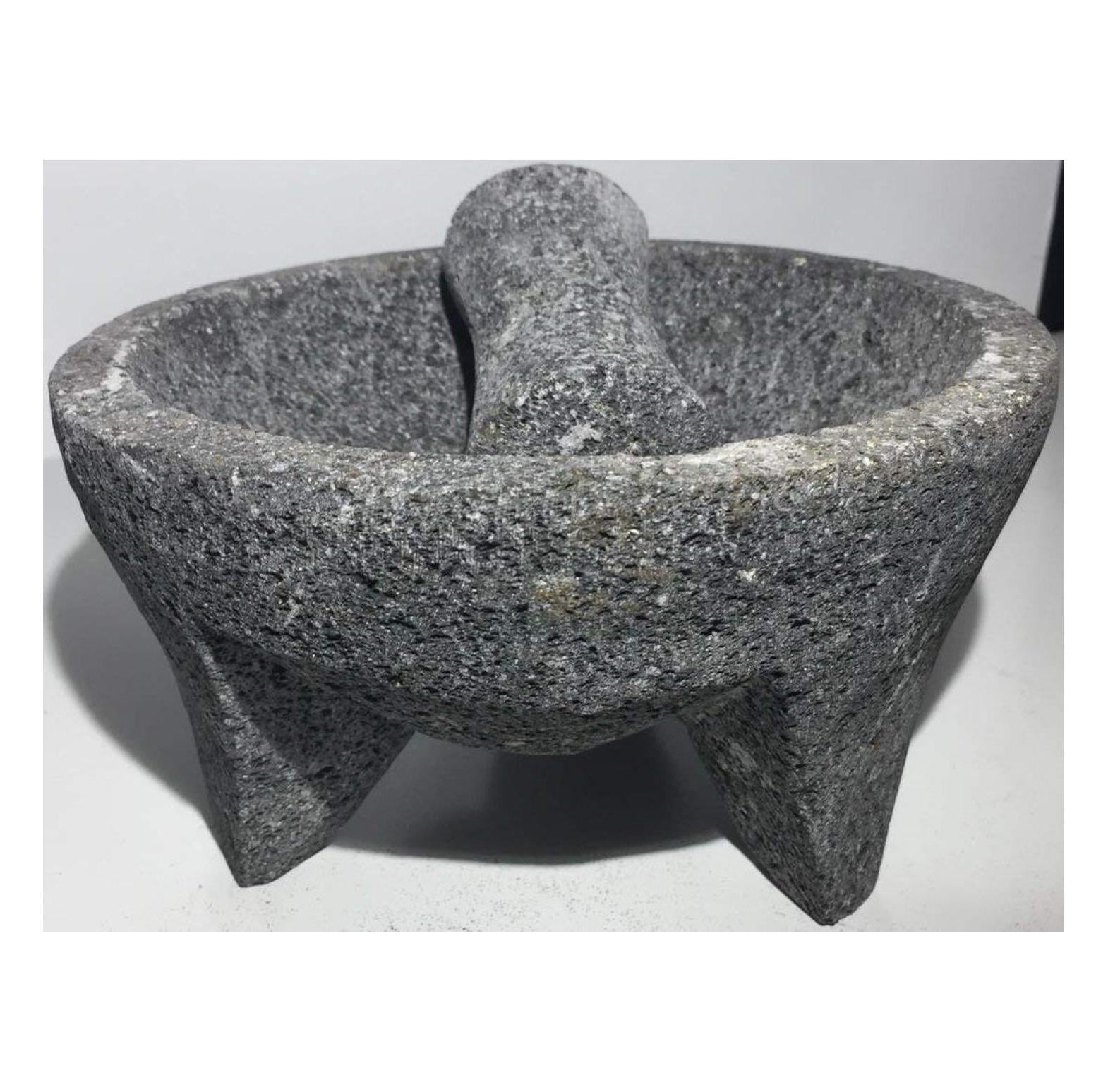 Flexzion Granite Mortar And Pestle Set – 4 Cup Large Stone Grinder Bowl With Garlic Peeler & Mat - View #2