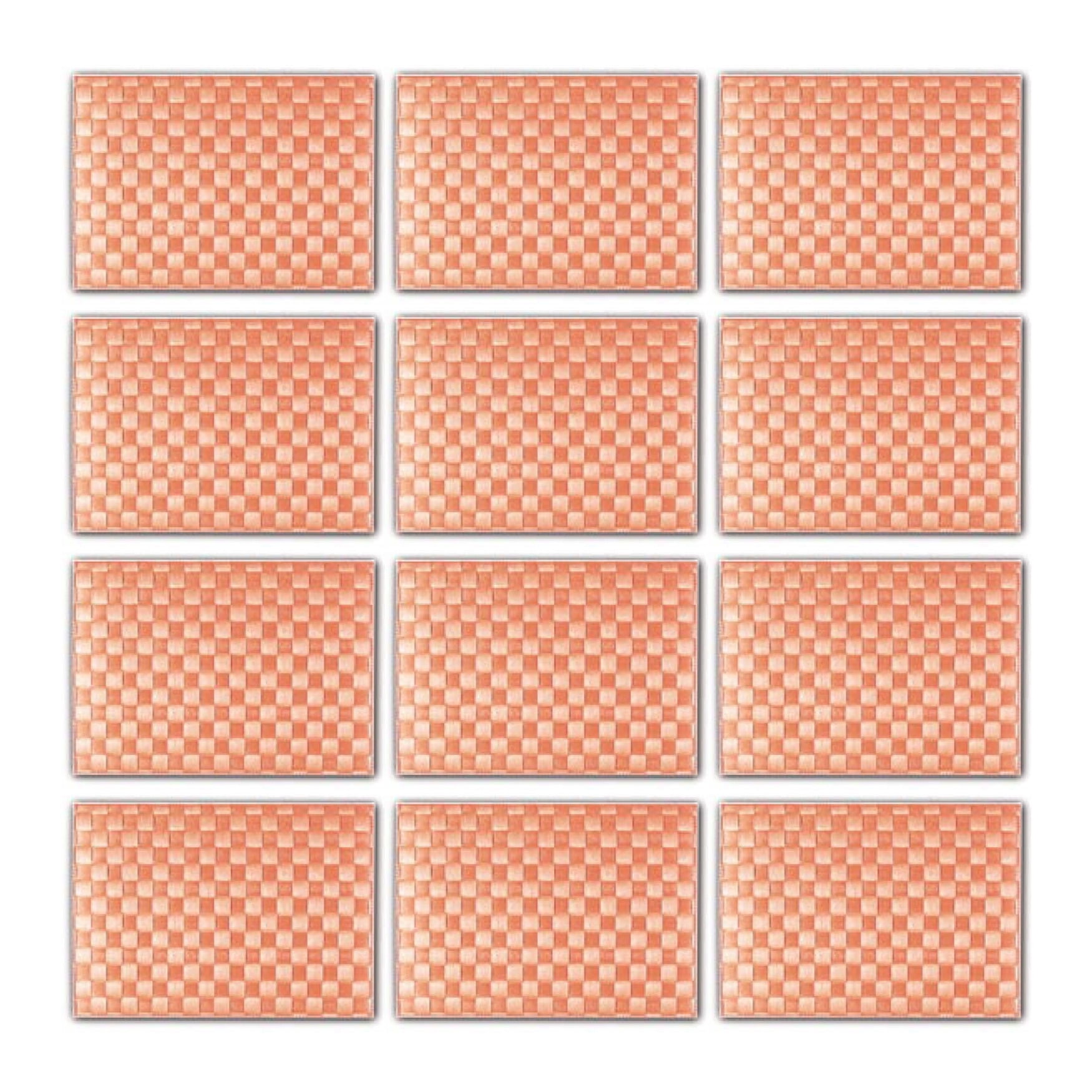 Saleen Rectangular Placemat (Apricot, Set of 12)