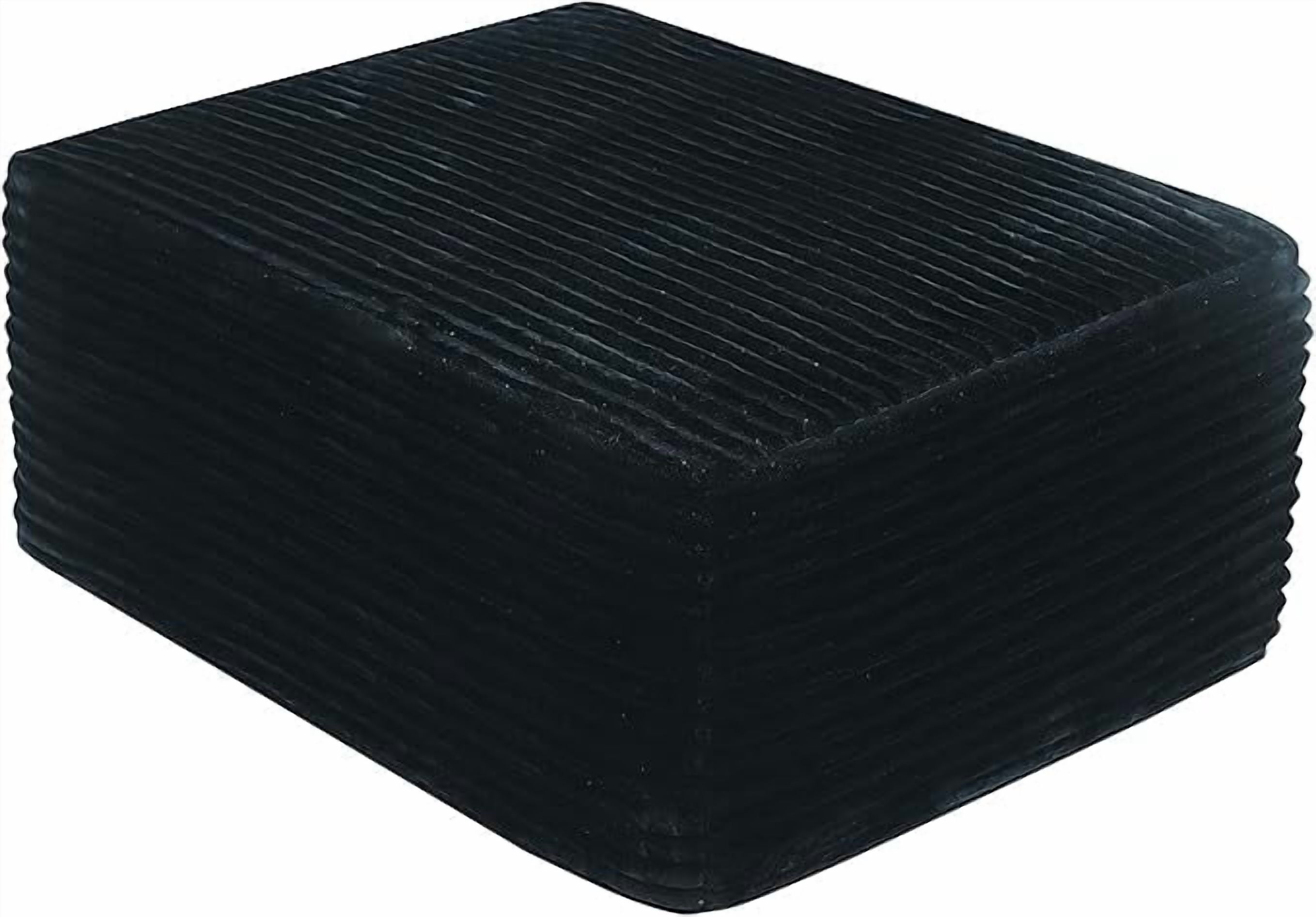 Howcool Oversized Corduroy Ottoman Bench for Living Room, Rectangle Plush Footrest Pouf, Extra Seating & Coffee Table for Sofa, Compressed Memory Foam, No Assembly Required, Black