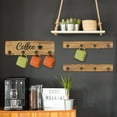 thumbnail image 2 of LotFancy Coffee Cup Holder, 3 Pcs Wall Mounted Mug Rack with 12 Hooks, Farmhouse Wood Cup Organizer, 2 of 8