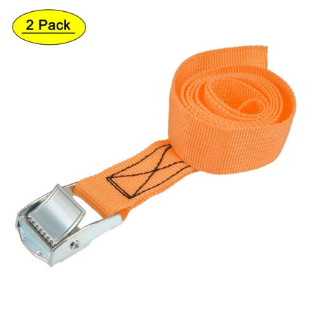 

Uxcell 0.3ft Cam Buckle Tie Down Lashing Strap Polypropylene Orange 2pack