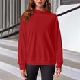 thumbnail image 4 of Women's Oversized Sweatshirt Casual Long Sleeve Drop Shoulder Top, 4 of 7