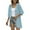 Sky Blue, variant on Lixiuxyad plus Size Sweaters Women Women Casual Cardigan Three Quarter Sleeve Open Front Lightweight Dots Cardigan Draped Ruffles Cardigan