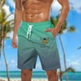 thumbnail image 2 of Fashion YLSDY Mens Bee Festival Print Board Shorts 11 Inch Inseam with Pockets Drawstring High Waisted Swimming Trunks Casual Baggy Beach Shorts Mint Green XXL, 2 of 5