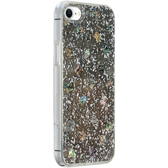 Apple iPhone SE 2020 / 8 / 7/ 6s/ 6 Case Fashion Flakes Glitter Crystal Bling Sparkle Rugged Hybrid PC TPU Back Covered Protective ,Xpm Phone Cover - Smoke
