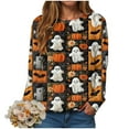 thumbnail image 6 of Womens Halloween Sweatshirts Fashion Graphic T Shirts Long Sleeve Pullover Tops Fall Clothes 2025, 6 of 6