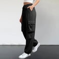 thumbnail image 2 of Workout Casual Pants for Women Cargo Jogger Pants With High Elastic Waist Baggy Pants Trousers Casual Streetwear Pants Xxxxl, 2 of 4