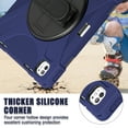 thumbnail image 3 of Allytechgroup Shockproof Case for Apple iPad Pro 13 Inch Case M4 2024, Kickstand Hand Strap Shoulder Strap Rugged Case Kids Friendly Bumper Shockproof Case for iPad Pro 13" 2024,Navyblue, 3 of 9