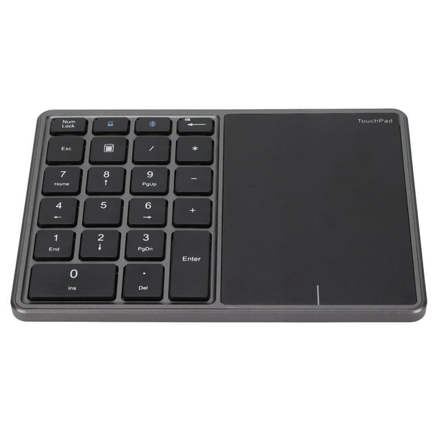 Numeric Keypad with Touch Screen, 2.4G 22 Keys 2 Connection Ways, Lightweight Portable Type C ABS Mini Number Pad, External Keypad Financial Keyboard
