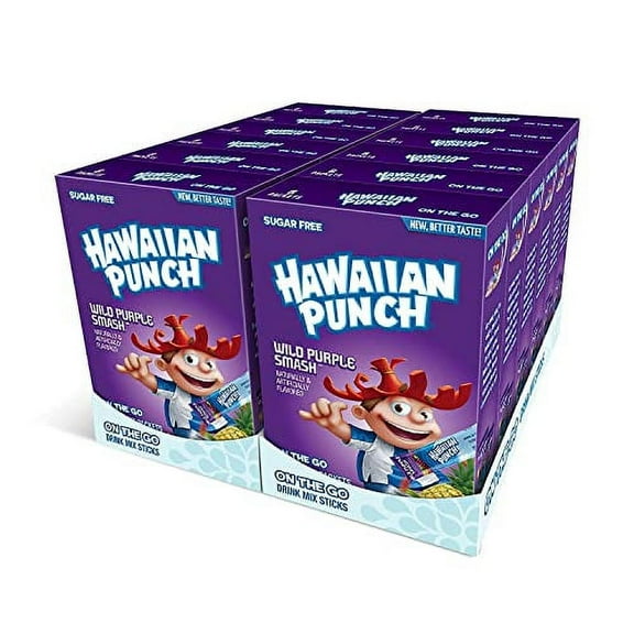 Hawaiian Punch Powder Drink Mix â€“ Sugar Free & Delicious, Excellent source of Vitamin C (Wild Purple Smash, 96 Sticks)