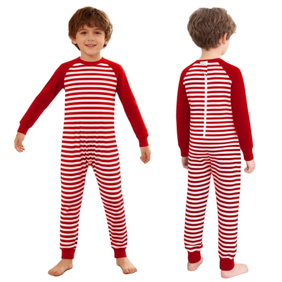 YiZYiF Unisex Kids Special Needs Adaptive Clothing Back Zipper Long Sleeve Full Length Jumpsuit Red 8