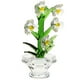 thumbnail image 5 of Adorno de flores de cristal, orquídea artificial creativa, decoración de bonsái para el hogar, artesanía de bonsái para escritorio, 5 of 7