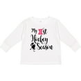 thumbnail image 3 of Inktastic My 1st Hockey Season Girls Long Sleeve Toddler T-Shirt, 3 of 5