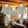 thumbnail image 3 of BLTIBY Pajama Christmas Family Set Satin Pjs Matching Sets Silk Sleepwear Holiday Striped Printed Nightwear Xmas Jammies Loungewear Gray M, 3 of 7