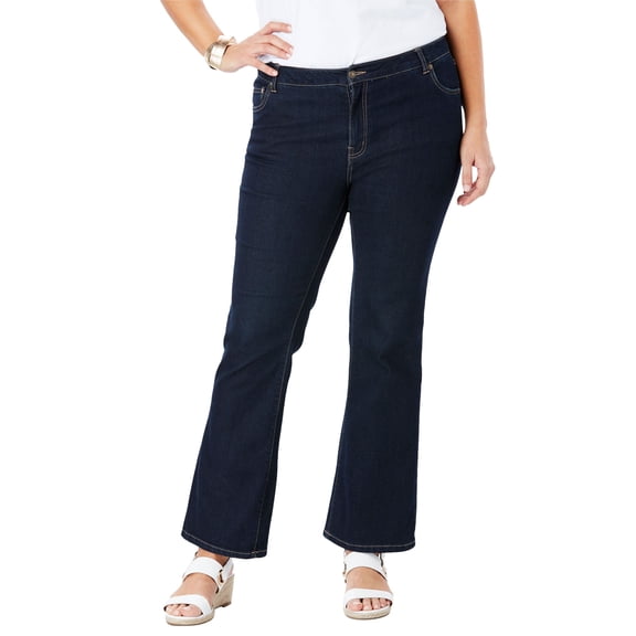 Jessica London Women's Plus Size True Fit Stretch Denim Straight Leg Jean