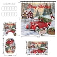 thumbnail image 3 of PATIO 4 Pieces Set 3D Digital Printing High-Density Merry Christmas Theme Pattern Shower Curtain Set Bathroom Floor Mat Base Mat Toilet Mat Home Holiday Decoration Bathroom Accessories Ch, 3 of 7