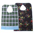 thumbnail image 4 of Adult Waterproof Mealtime Bib Double Layer Elder Dinning Clothes Protector Blue, 4 of 14