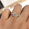 thumbnail image 3 of Veda Jewel 1.6 Ct Round Cut Lab Created Diamond Solitaire Engagement Ring – 14K White Gold Plated Jewelry for Women – Glamorous Wedding and Anniversary Gift Style, 3 of 3