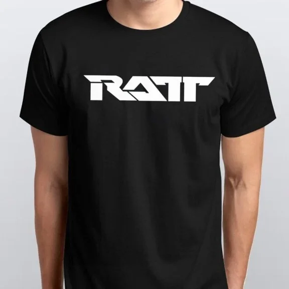 RATT T-SHIRT sizes S M L XL XXL colours Black, White