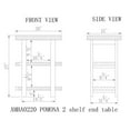 thumbnail image 1 of Alaterre Pomona 2-Shelf End Table, Rustic Natural, 1 of 5