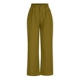 thumbnail image 2 of Up to 65% off! Plus Size Sweatpants for Womens High Waist Casual And Comfortable Solid Color Semi Elastic Button Up Pants, 2 of 6